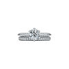 Pav&eacute; Tiffany&reg; Setting:Engagement Ring with a Pav&eacute; Diamond Band in Platinum image number 6