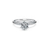 Pav&eacute; Tiffany&reg; Setting:Engagement Ring with a Pav&eacute; Diamond Band in Platinum image number 0