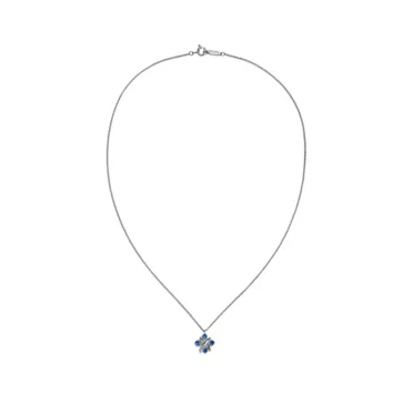 Sixteen Stone by Tiffany:Pendant in Platinum with Sapphires, 2
