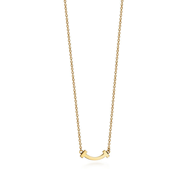 Tiffany T:Smile Pendant  in Yellow Gold, Mini