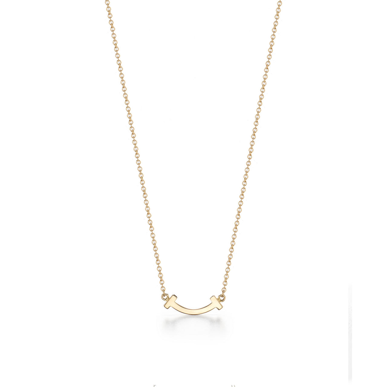 Tiffany T:Smile Pendant in Yellow Gold with Diamonds image number 2