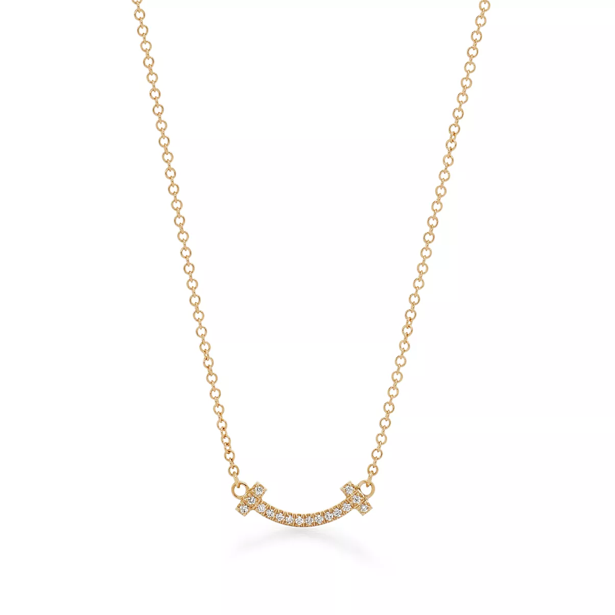Smile Pendant in Yellow Gold with Diamonds