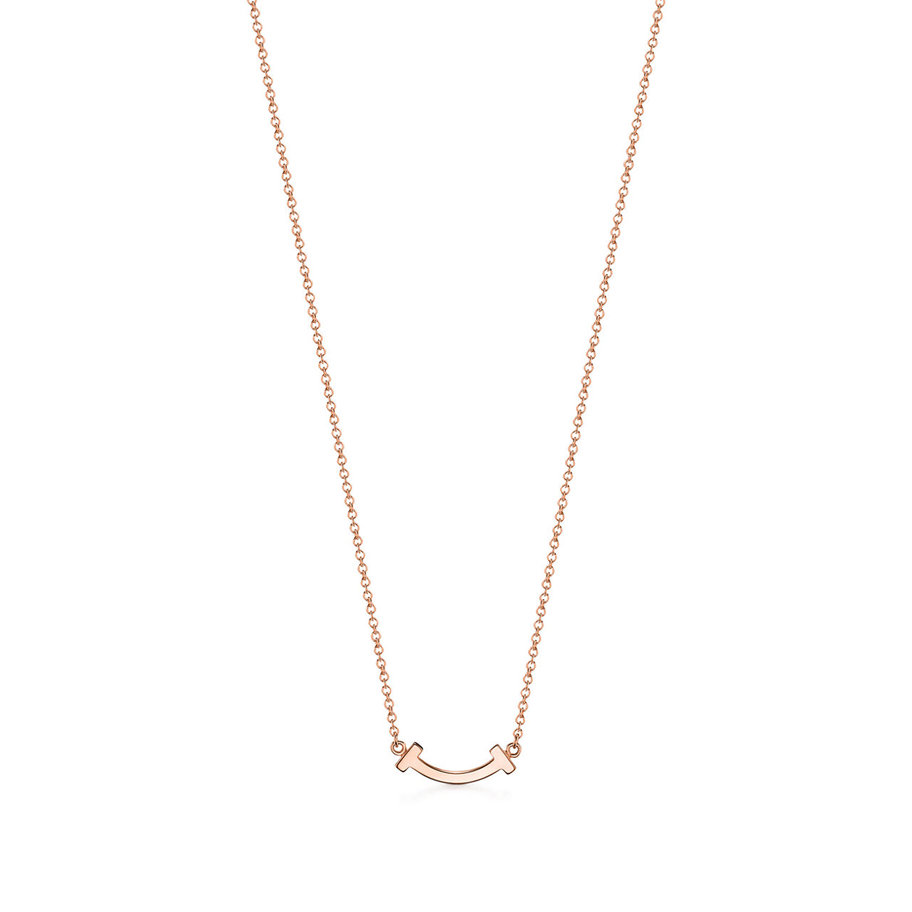 Tiffany T:Smile Pendant in Rose Gold with Diamonds image number 2