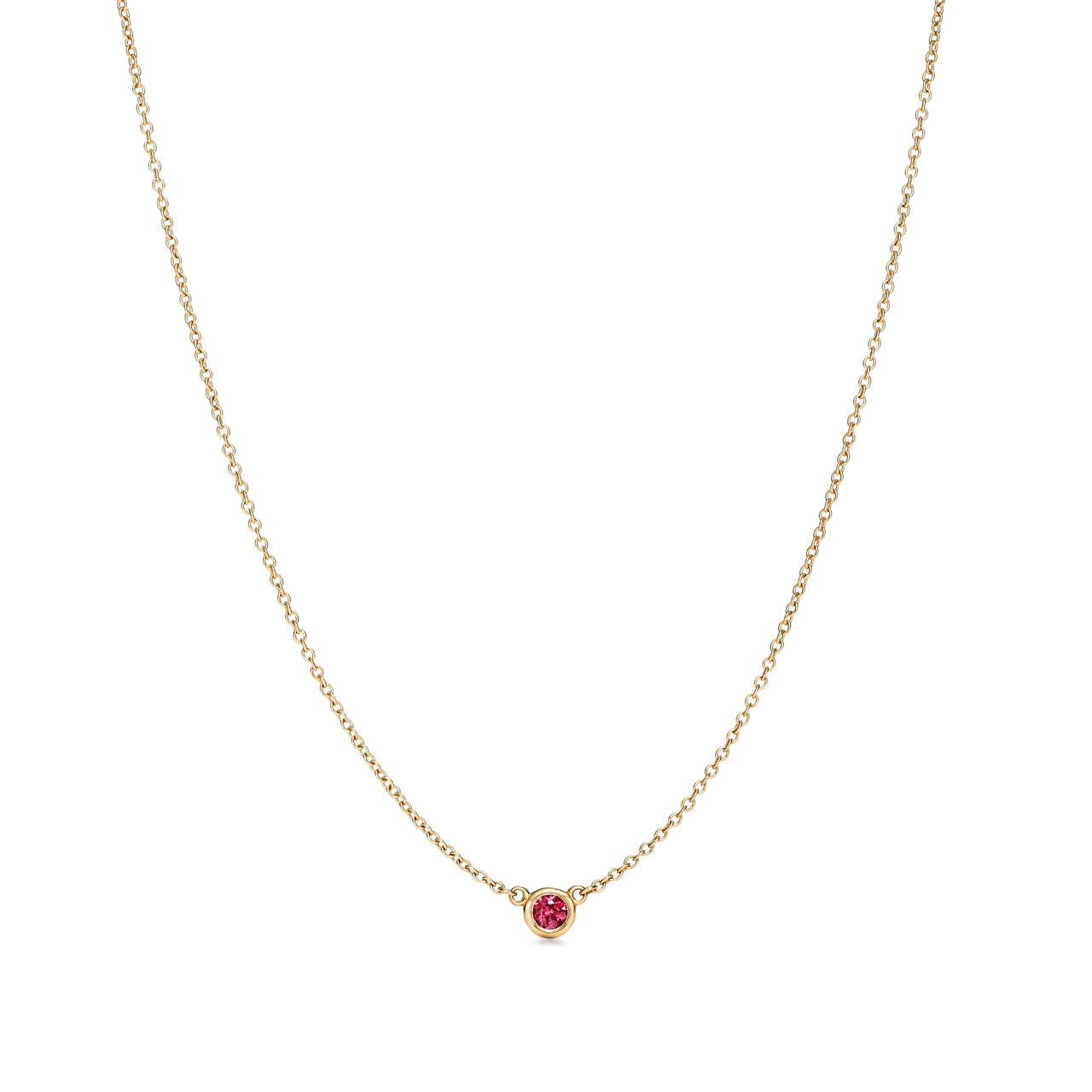 Elsa Peretti®:Color by the Yard Pendant in Yellow Gold with a Ruby image number 0