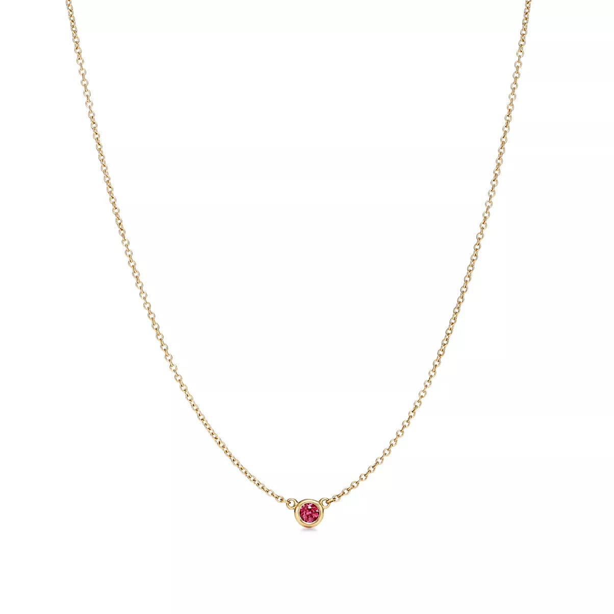 Color by the Yard Pendant in Yellow Gold with a Ruby