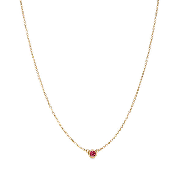 Elsa Peretti®:Color by the Yard Pendant in Yellow Gold with a Ruby