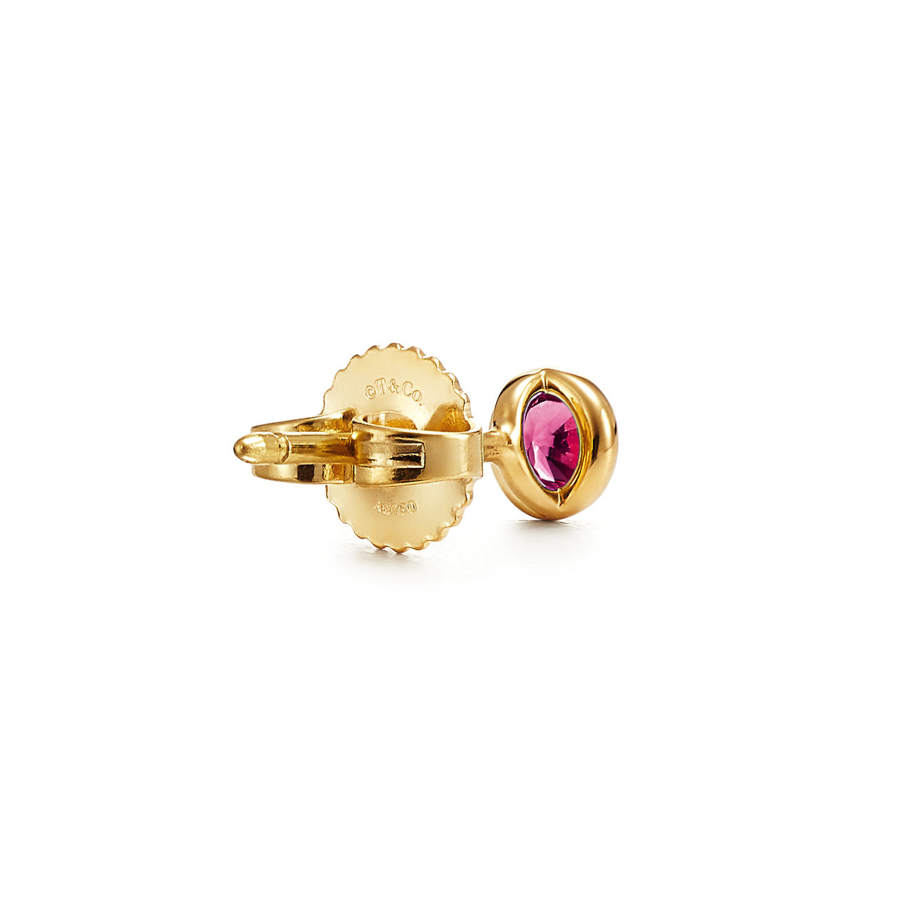 Elsa Peretti®:Color by the Yard Earrings in Yellow Gold with Rubies image number 3