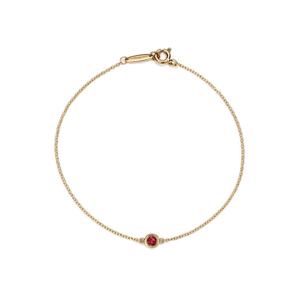 Elsa Peretti®:Color by the Yard Bracelet in Yellow Gold with a Ruby