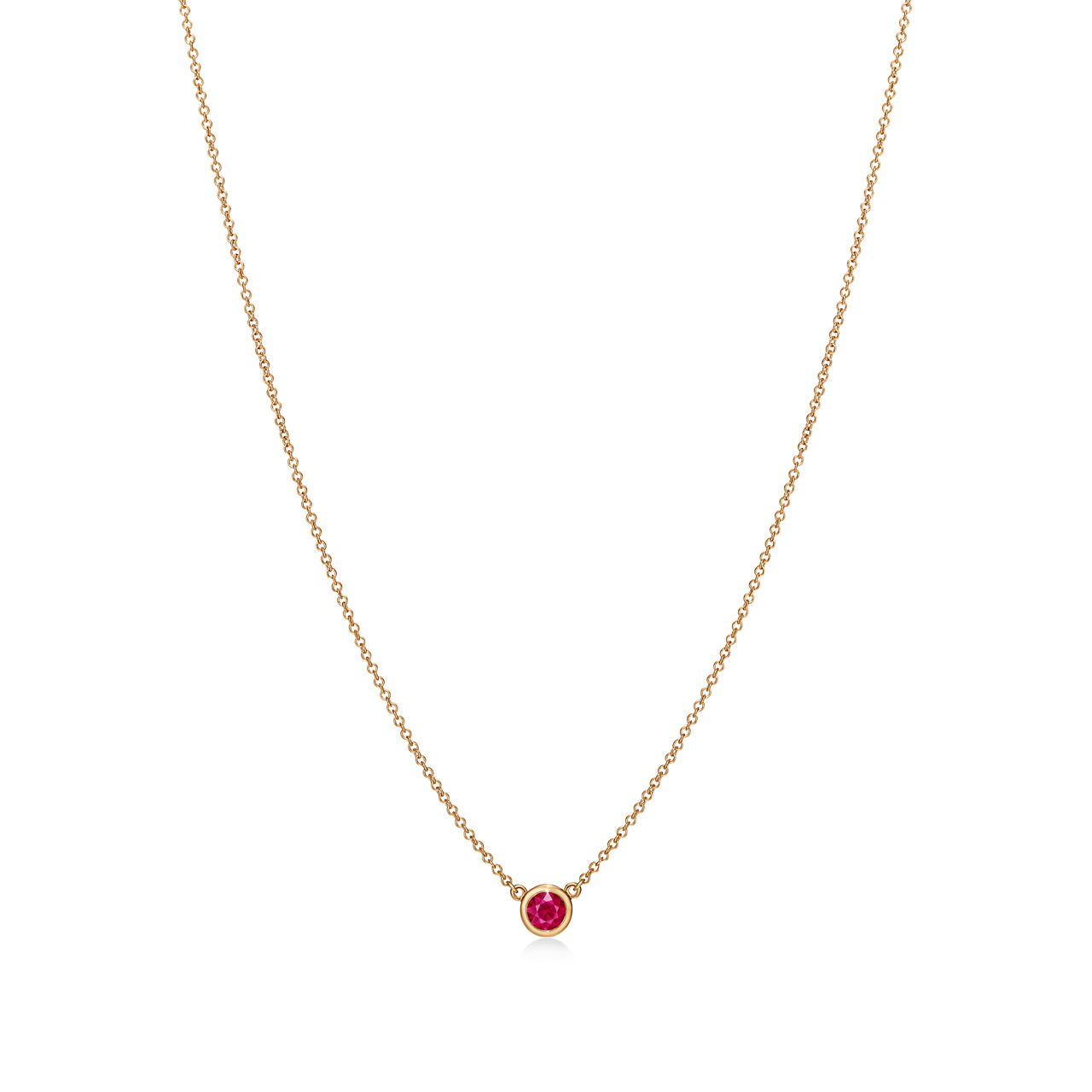 Elsa Peretti®:Color by the Yard Pendant in Yellow Gold with a Ruby image number 0