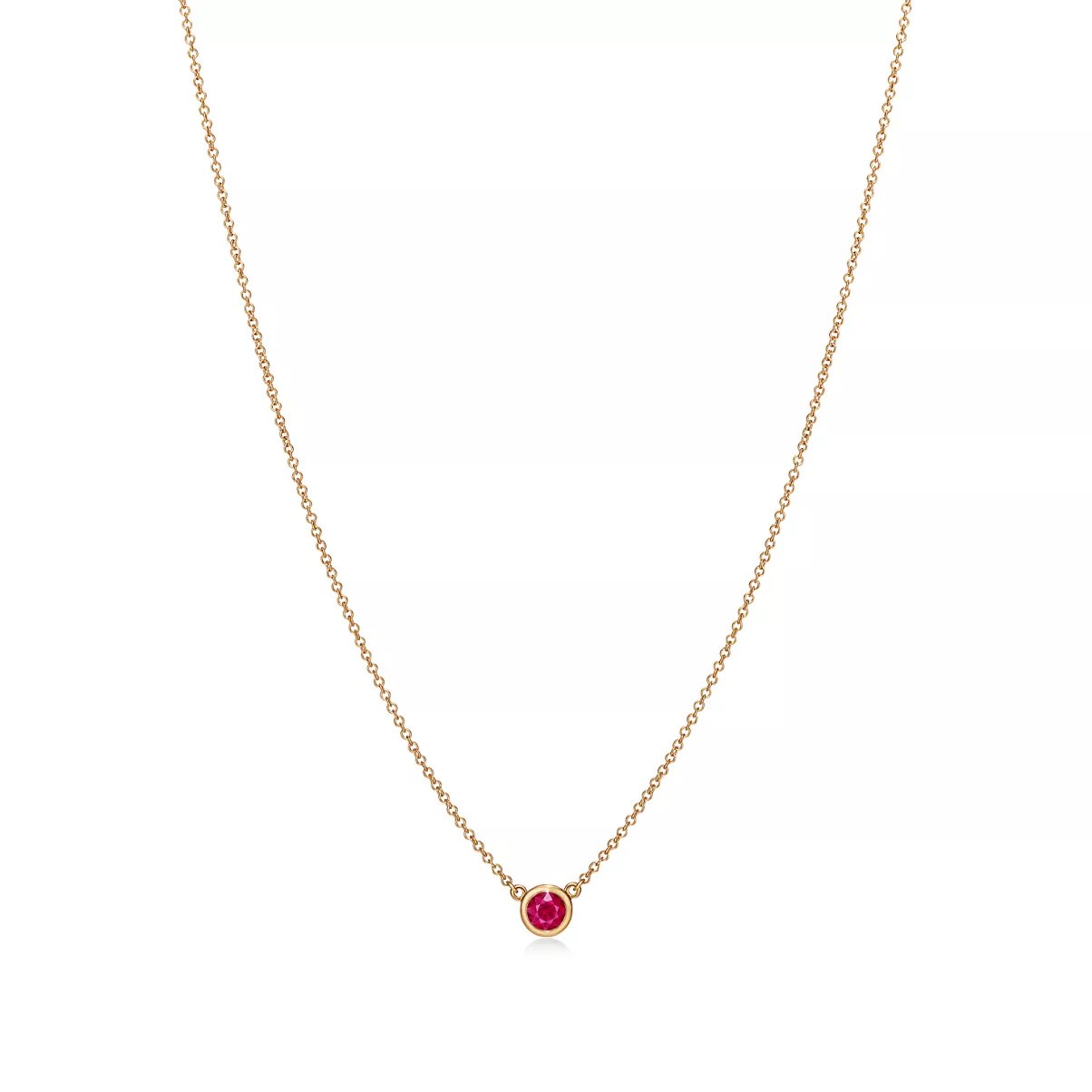 Color by the Yard Pendant in Yellow Gold with a Ruby