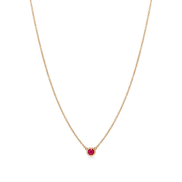 Elsa Peretti®:Color by the Yard Pendant in Yellow Gold with a Ruby