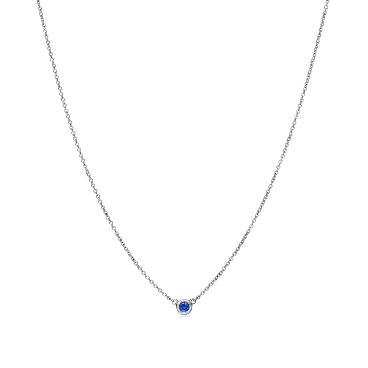 Color by the Yard Pendant in Platinum with a Sapphire