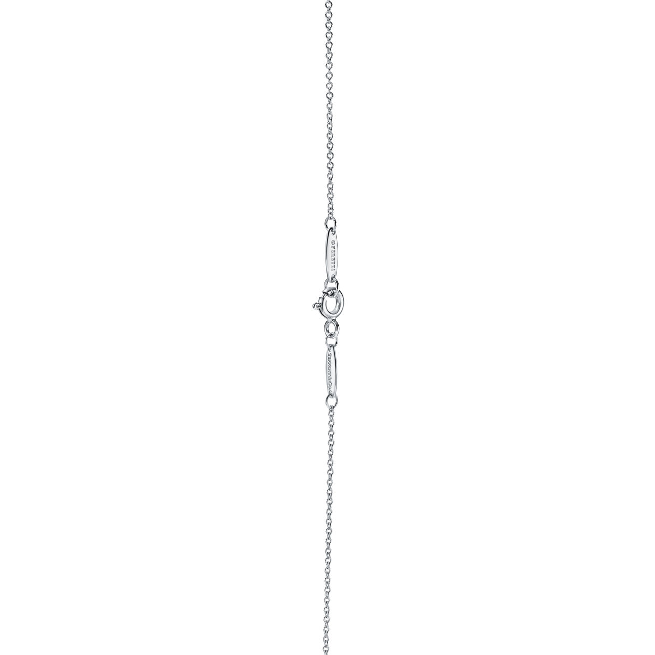 Elsa Peretti®:Color by the Yard Pendant in Platinum with a Sapphire image number 3