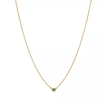 Elsa Peretti®:Color by the Yard Pendant in Yellow Gold with an Emerald, 2