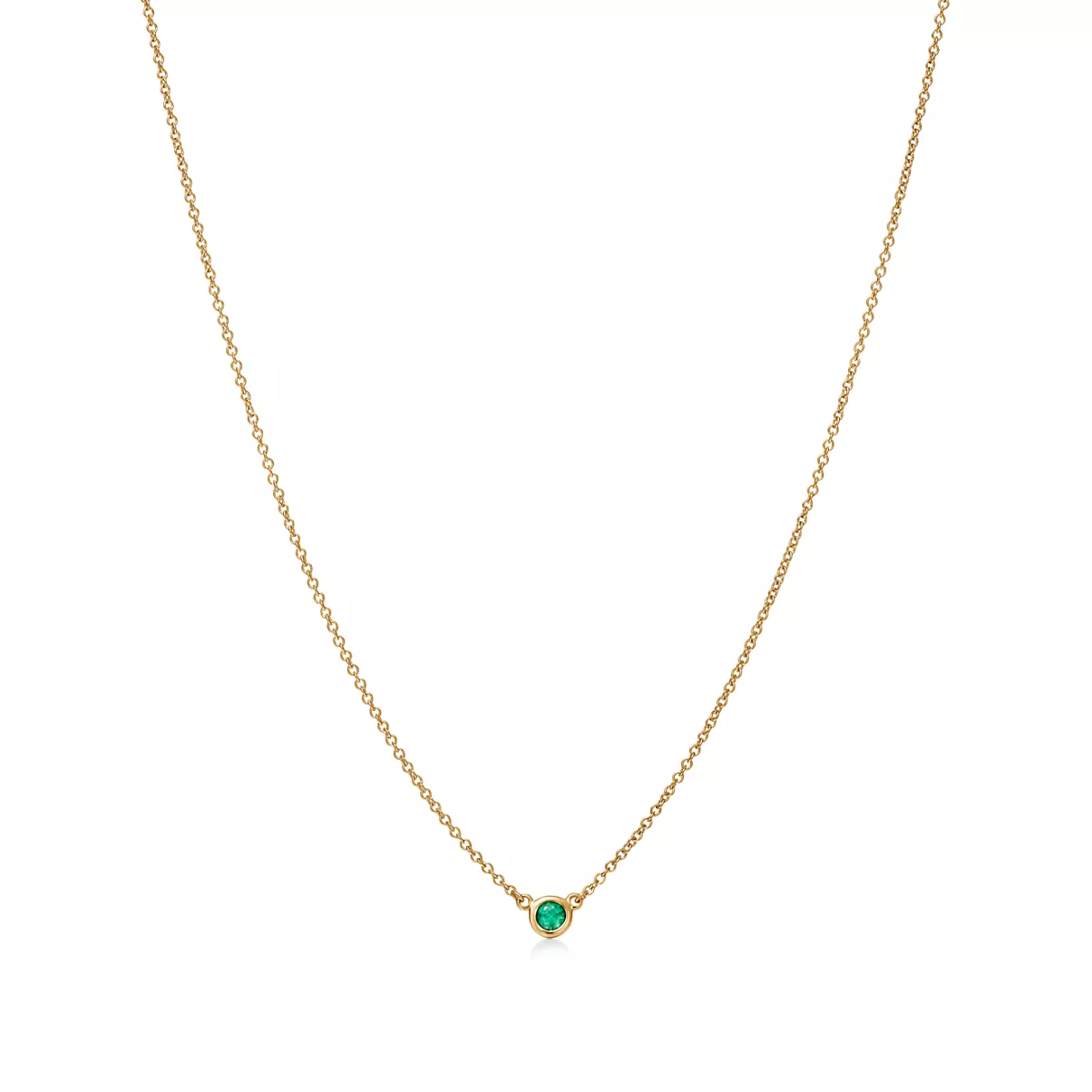 Color by the Yard Pendant in Yellow Gold with an Emerald