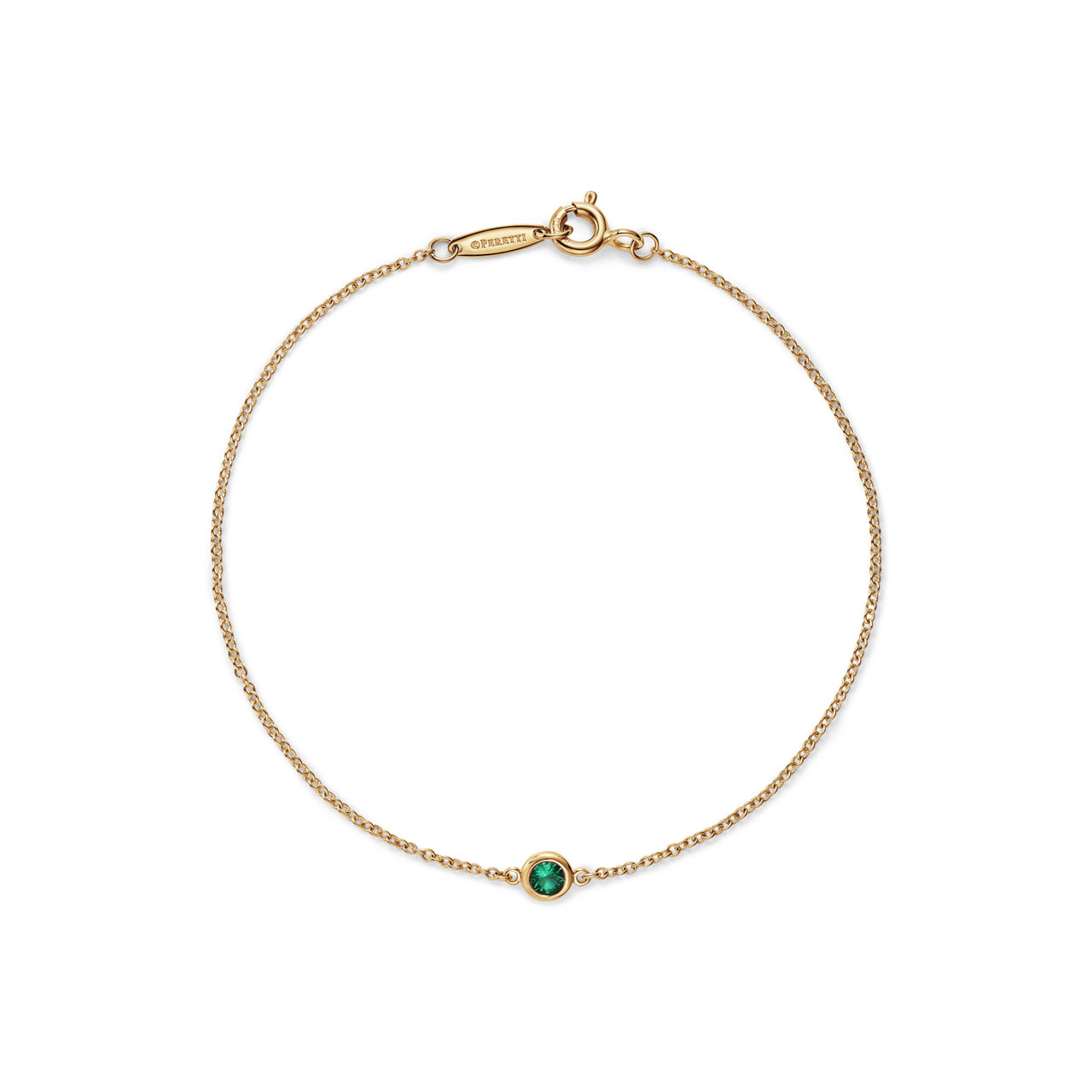 Elsa Peretti®:Color by the Yard Emerald Bracelet in Yellow Gold image number 0