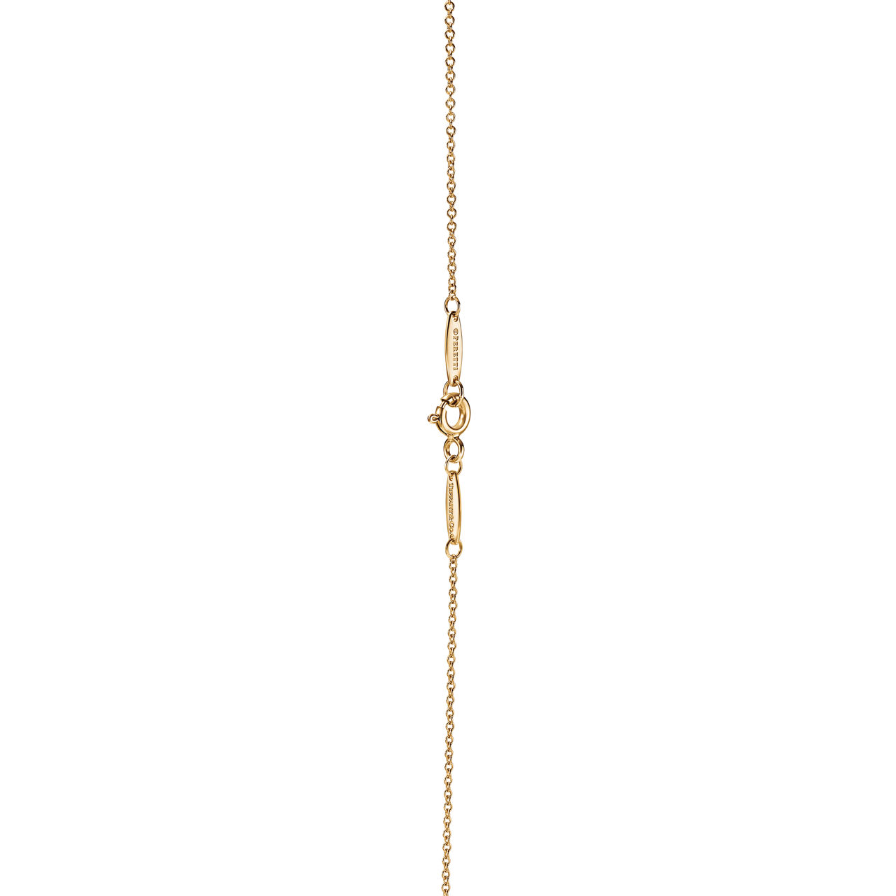 Elsa Peretti®:Color by the Yard Pendant in Yellow Gold with an Emerald image number 3