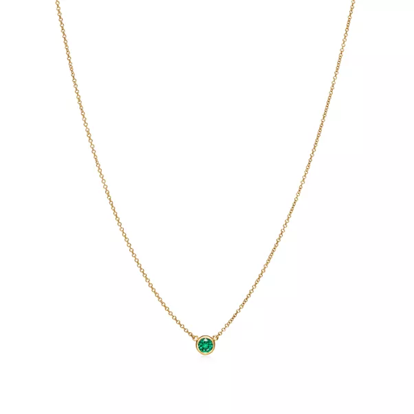 Pendentif Color by the Yard en or jaune et émeraude