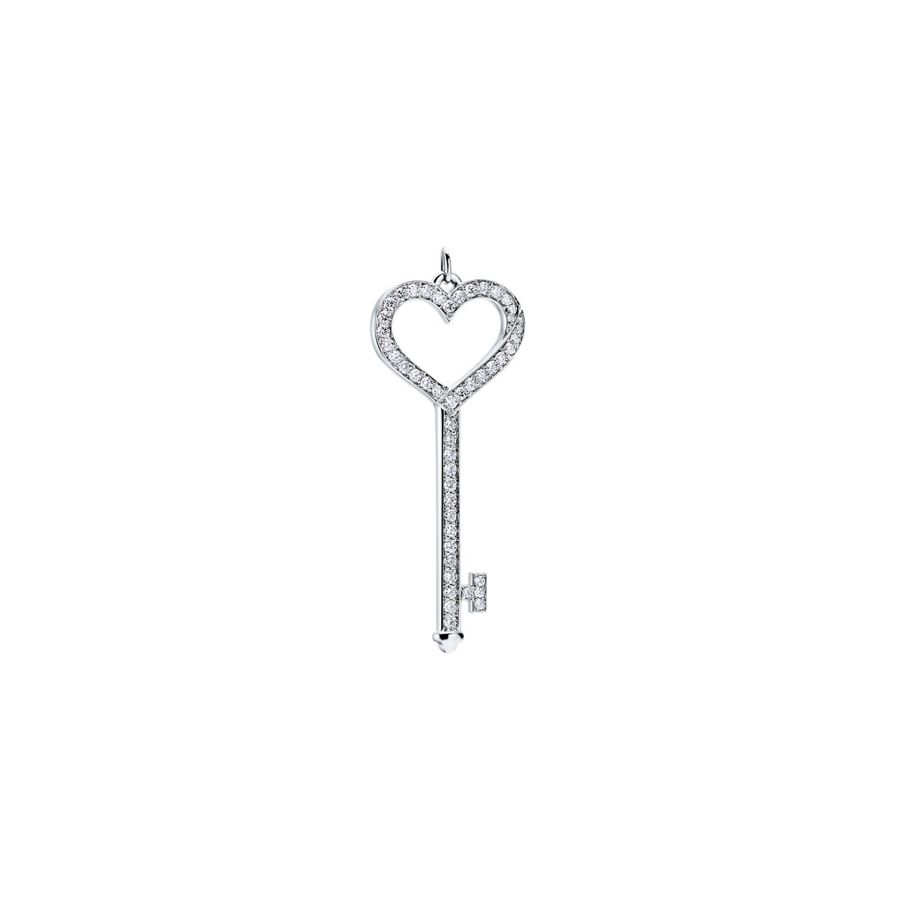 Tiffany Keys:Heart Key in Platinum with Diamonds, Small image number 0