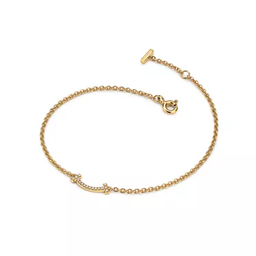 Collezione Tiffany T:Bracciale Smile in oro giallo con diamanti, 2