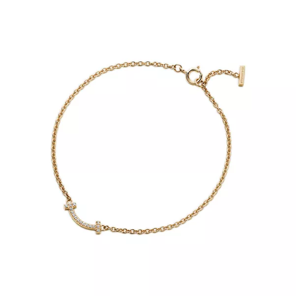 Bracelet Smile en or jaune 18 carats et diamants