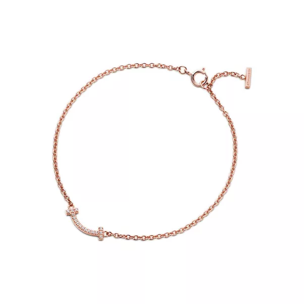 Smile Armband in Roségold mit Diamanten