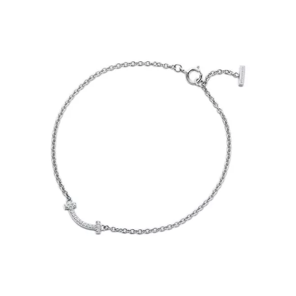 Smile Bracelet in White Gold with Diamonds