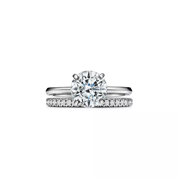 Tiffany True&reg; Engagement Ring with a Round Brilliant Diamond , 8