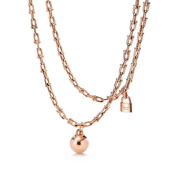 Tiffany HardWear:Small Wrap Necklace in Rose Gold