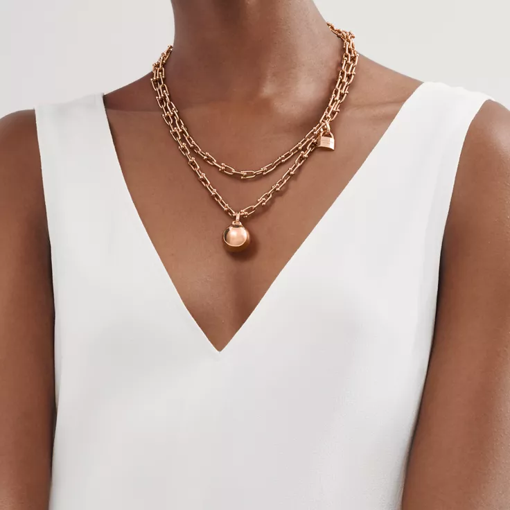 Tiffany HardWear:Small Wrap Necklace in Rose Gold, 1