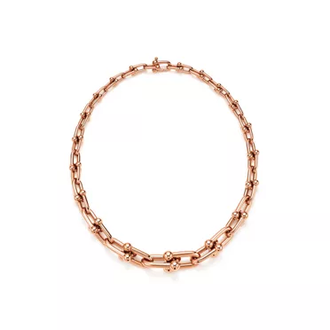 Tiffany HardWear:Graduated Link Necklace in Rose Gold, 2
