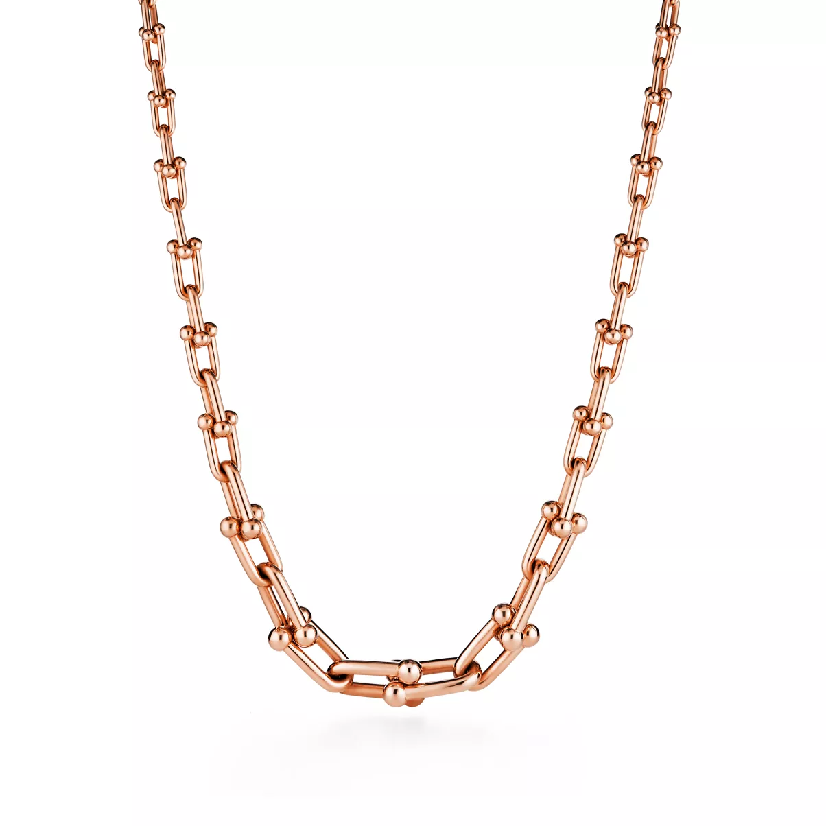 Graduated Link Necklace in Rose Gold