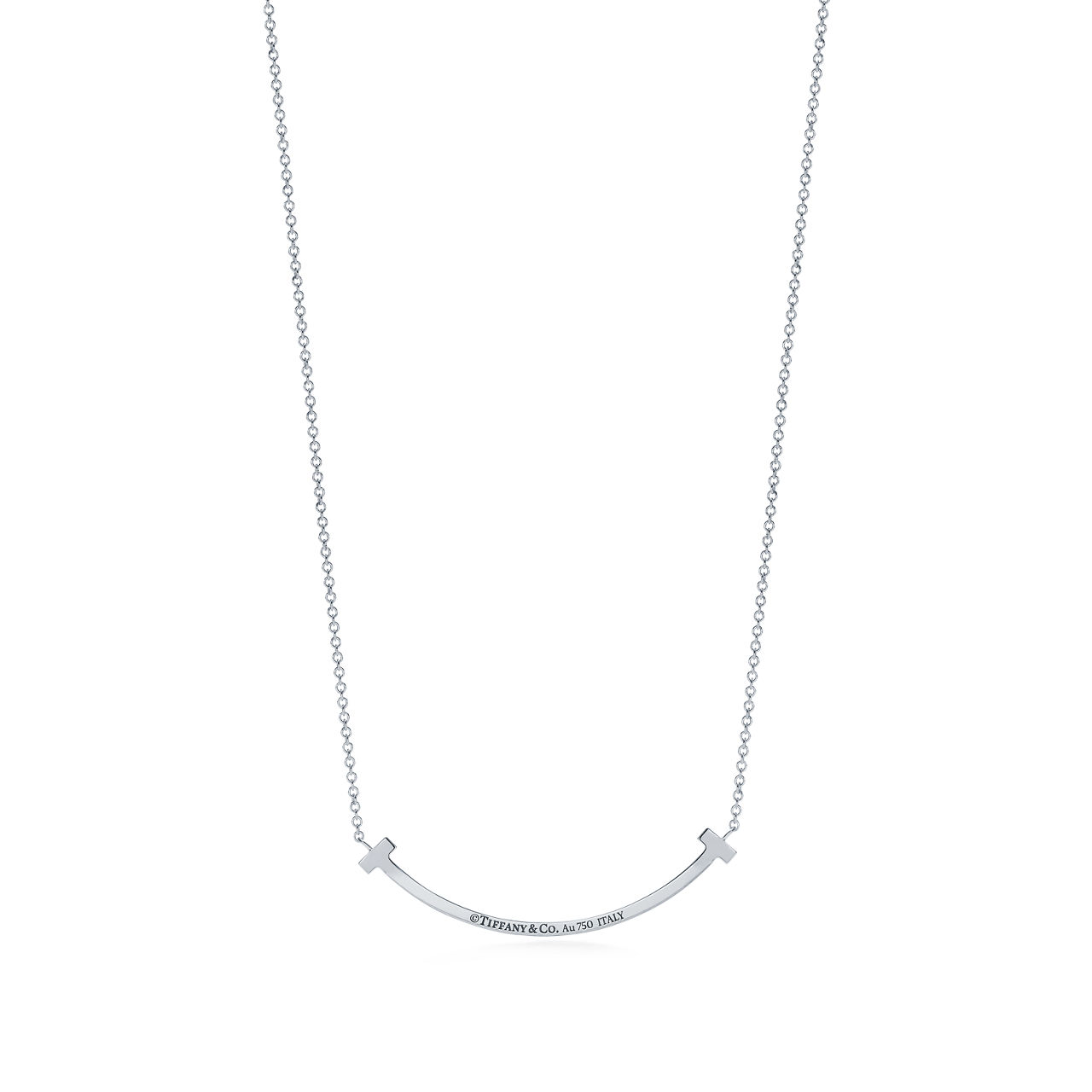 Tiffany T:Smile Pendant in White Gold with Diamonds, Small image number 2