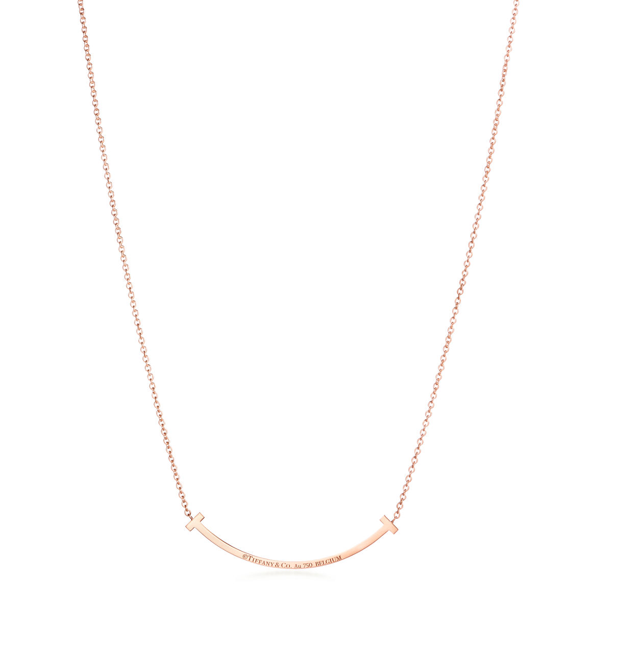 Tiffany T:Smile Pendant in Rose Gold with Diamonds, Small image number 2