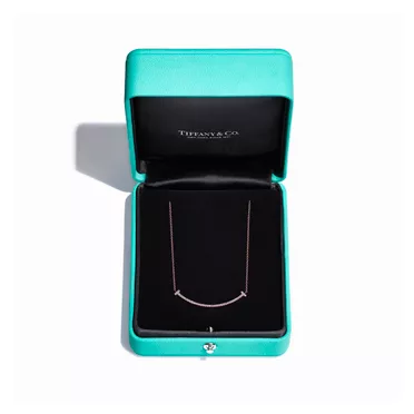 Tiffany T:Smile Pendant in Rose Gold with Diamonds, Small, 3