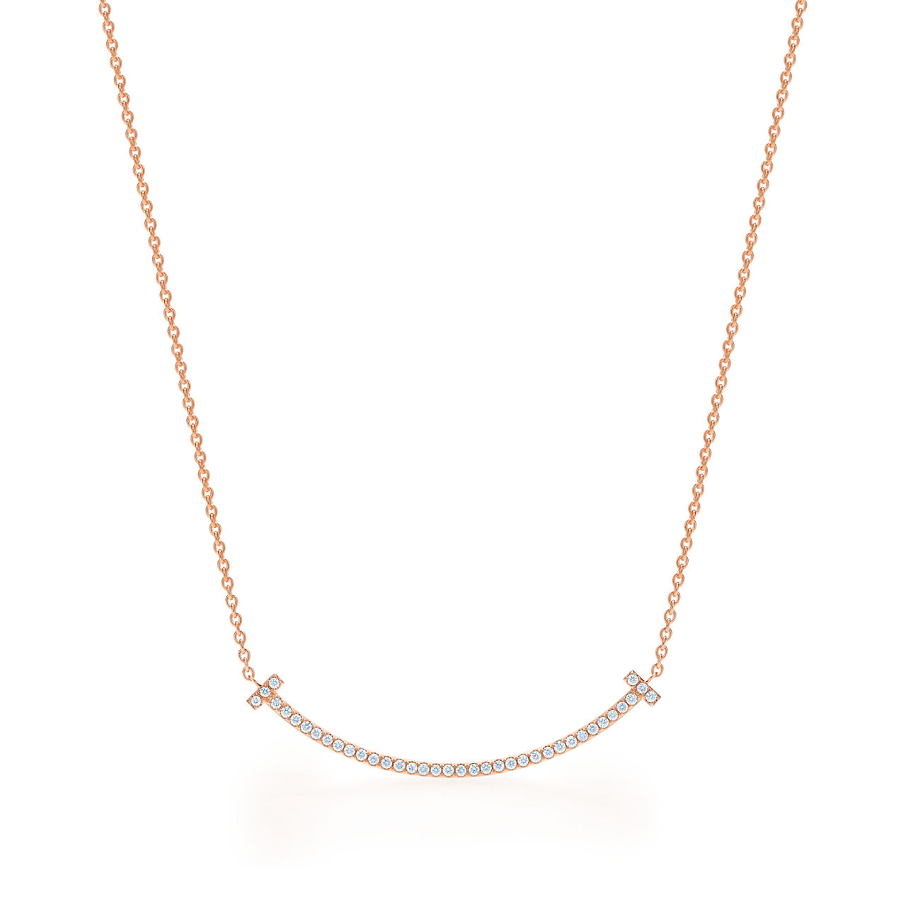 Tiffany T:Smile Pendant in Rose Gold with Diamonds, Small image number 0