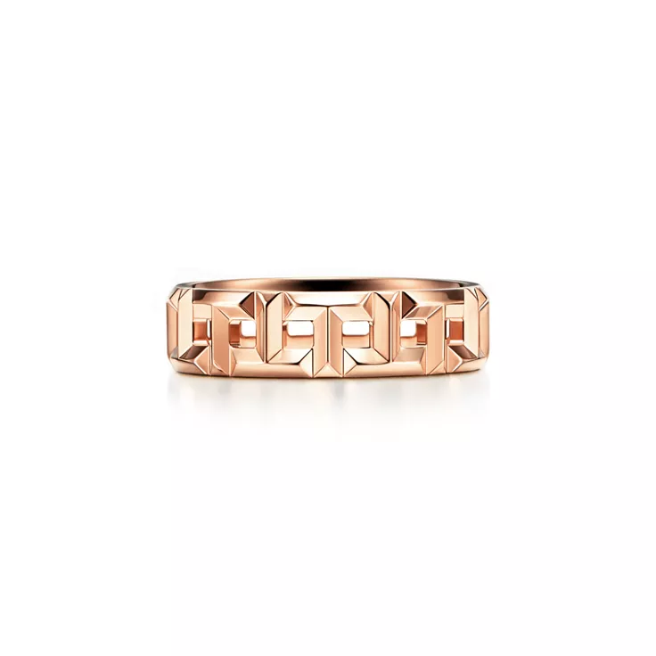 Tiffany T:Anillo ancho True de oro rosa, 4