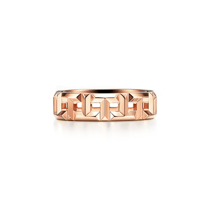 Tiffany T:Bague True large en or rose numéro dimage {1}
