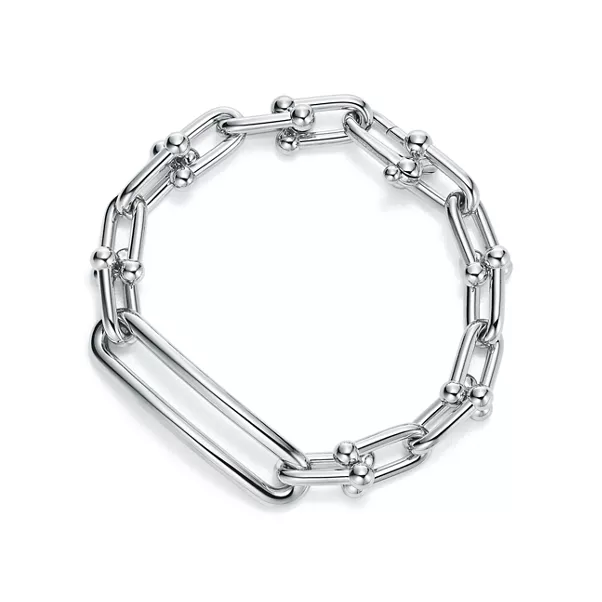 Gliederarmband, längliche Glieder in Sterlingsilber