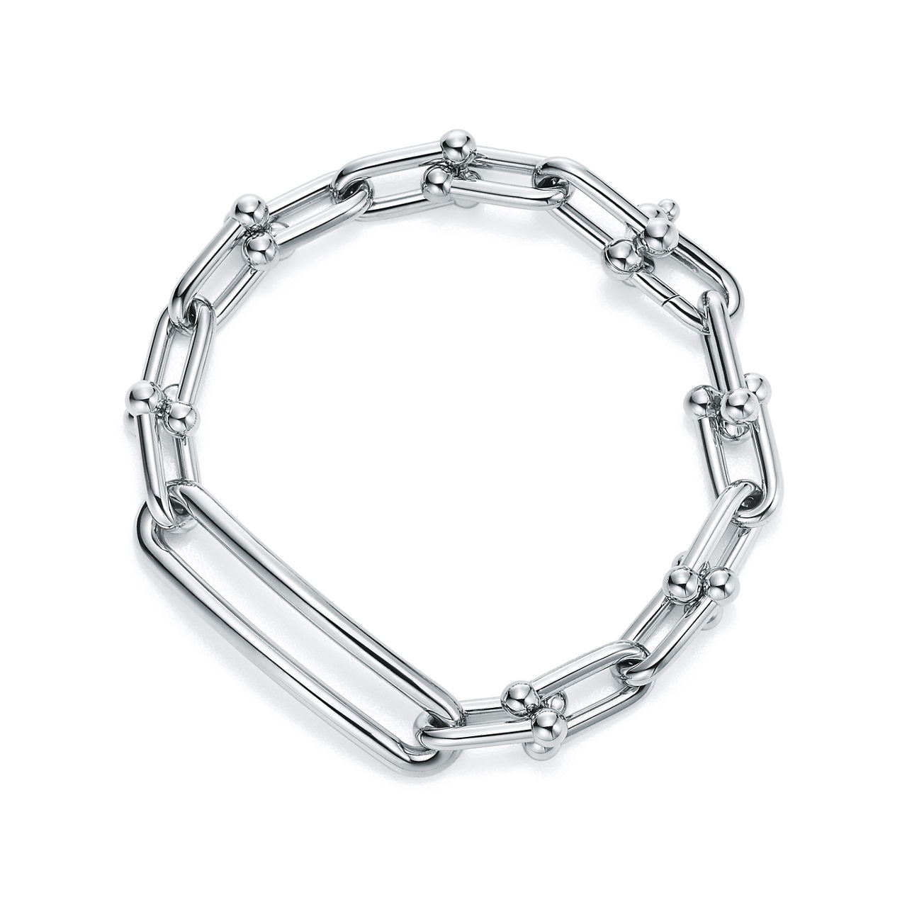 Bracciale con maglia allungata in argento
