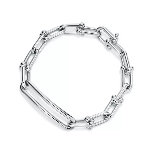 Elongated Link Bracelet in Sterling Silver