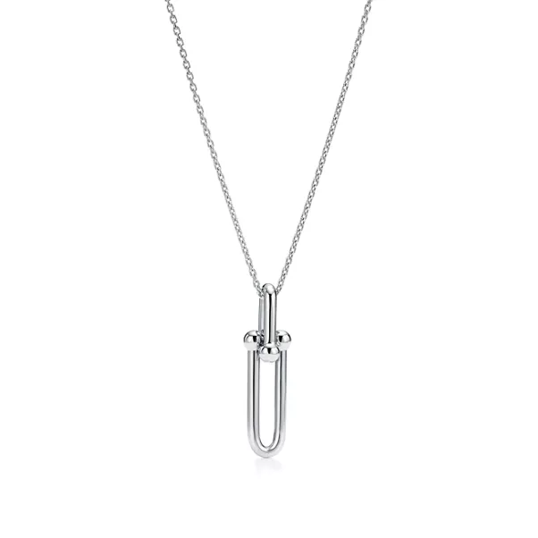 Gliederanhänger, längliches Glied in Sterlingsilber