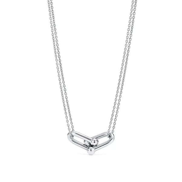 Pendentif à maillons doubles taille Large en argent 925 millièmes