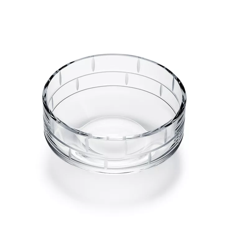 Collezione Modern Bamboo:Ciotola tonda in cristallo , 2