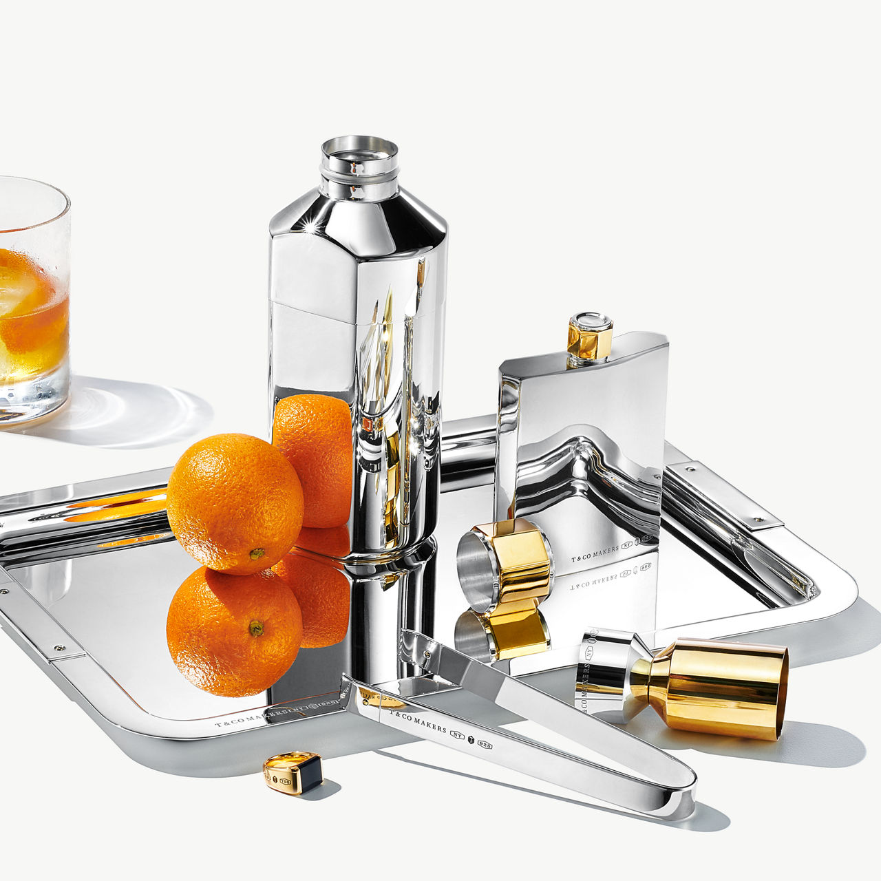 Makers Cocktail Tray in Sterling Silver 