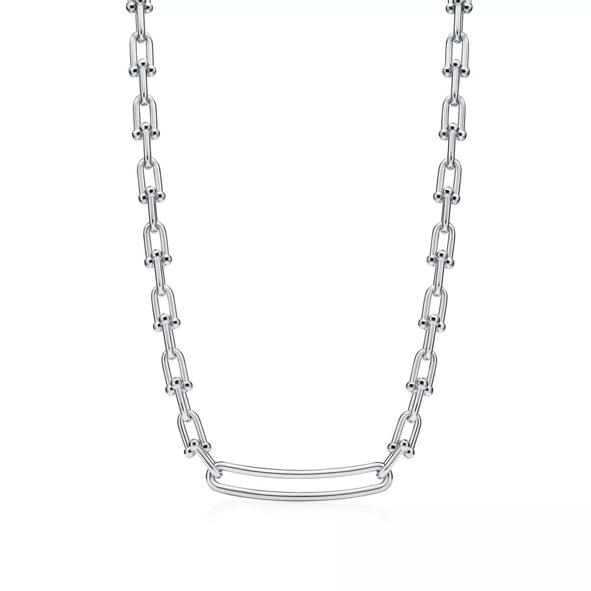 Collana con maglia allungata in argento