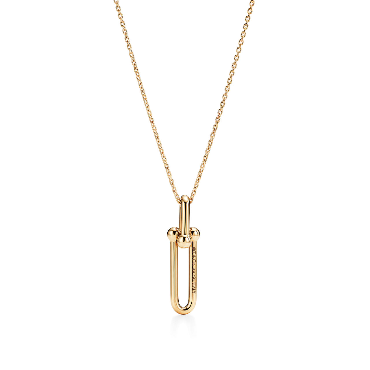 Tiffany HardWear:Elongated Link Pendant in Yellow Gold image number 2