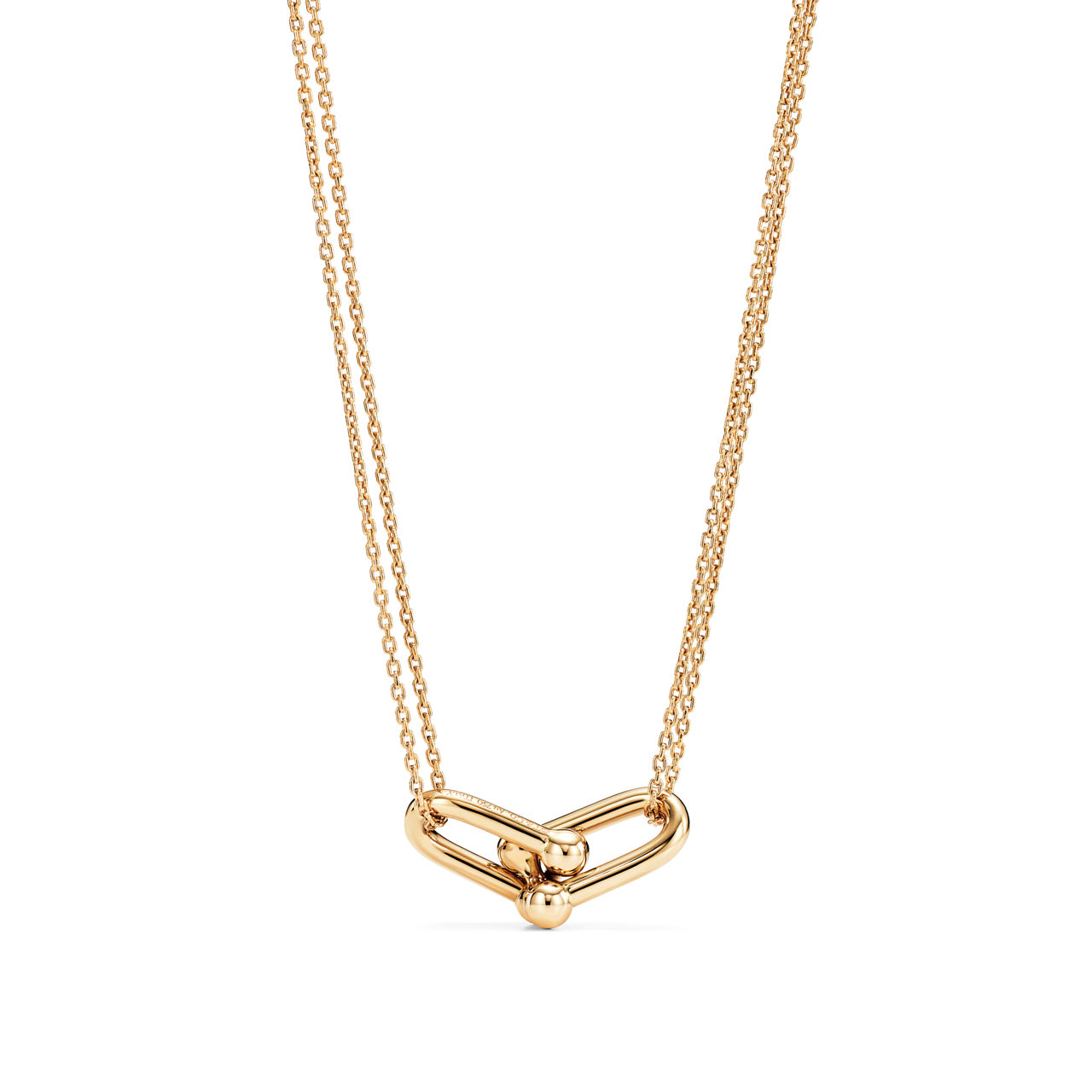 Tiffany HardWear:Large Double Link Pendant in Yellow Gold image number 2