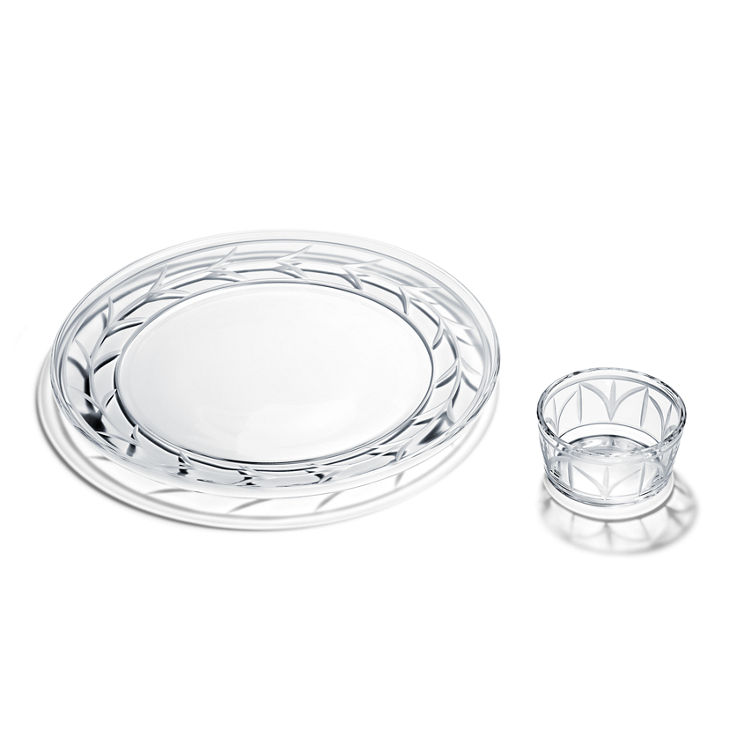 Wheat Leaf:Platter in Crystal Glass image number 2