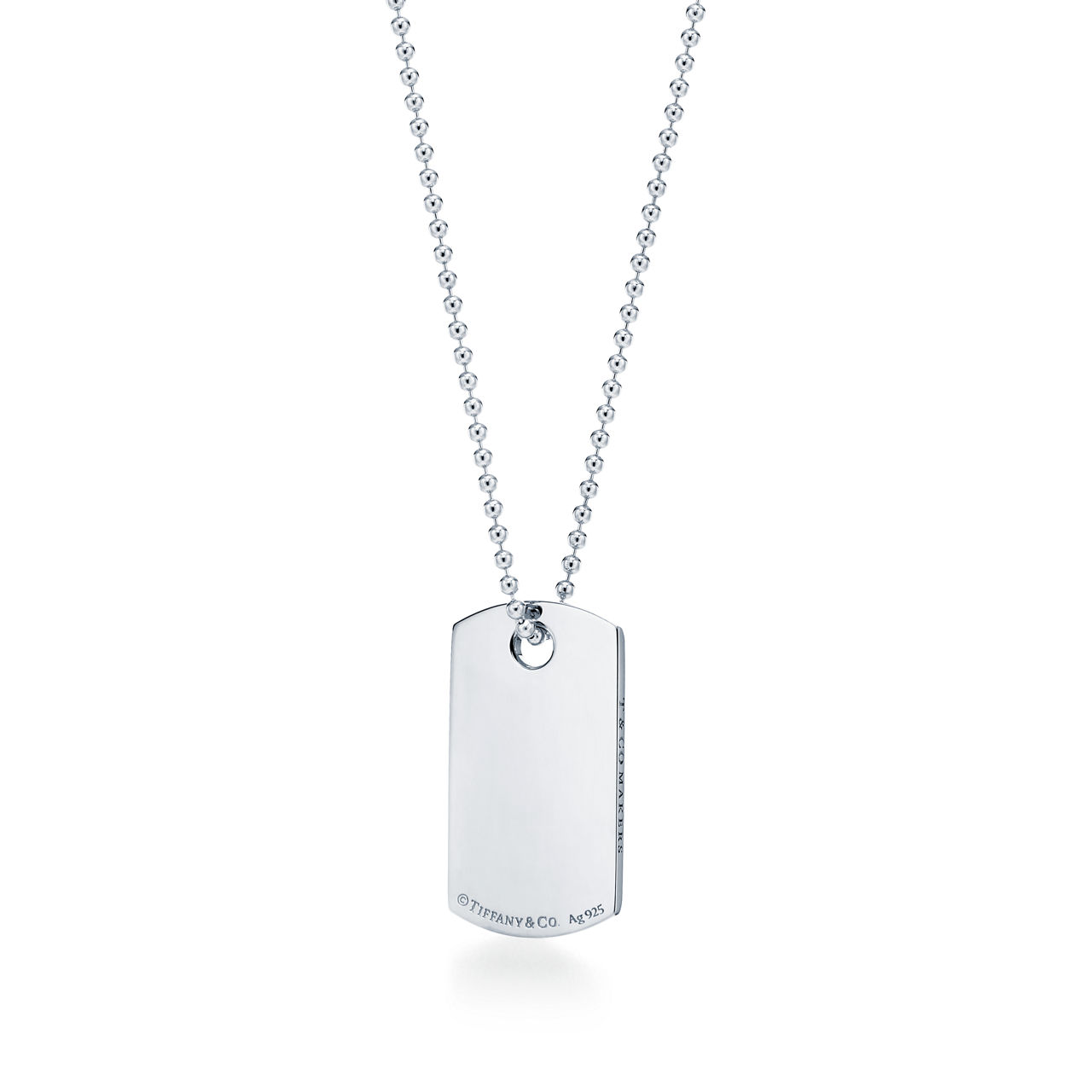 Tiffany 1837™:Makers I.D. Tag Pendant in Sterling Silver, 24"  image number 2